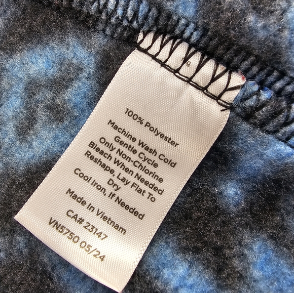 Talbots Cozy Fleeceback Knit Jacket - Snowflake Blue Black Size XLP - Picture 7 of 10